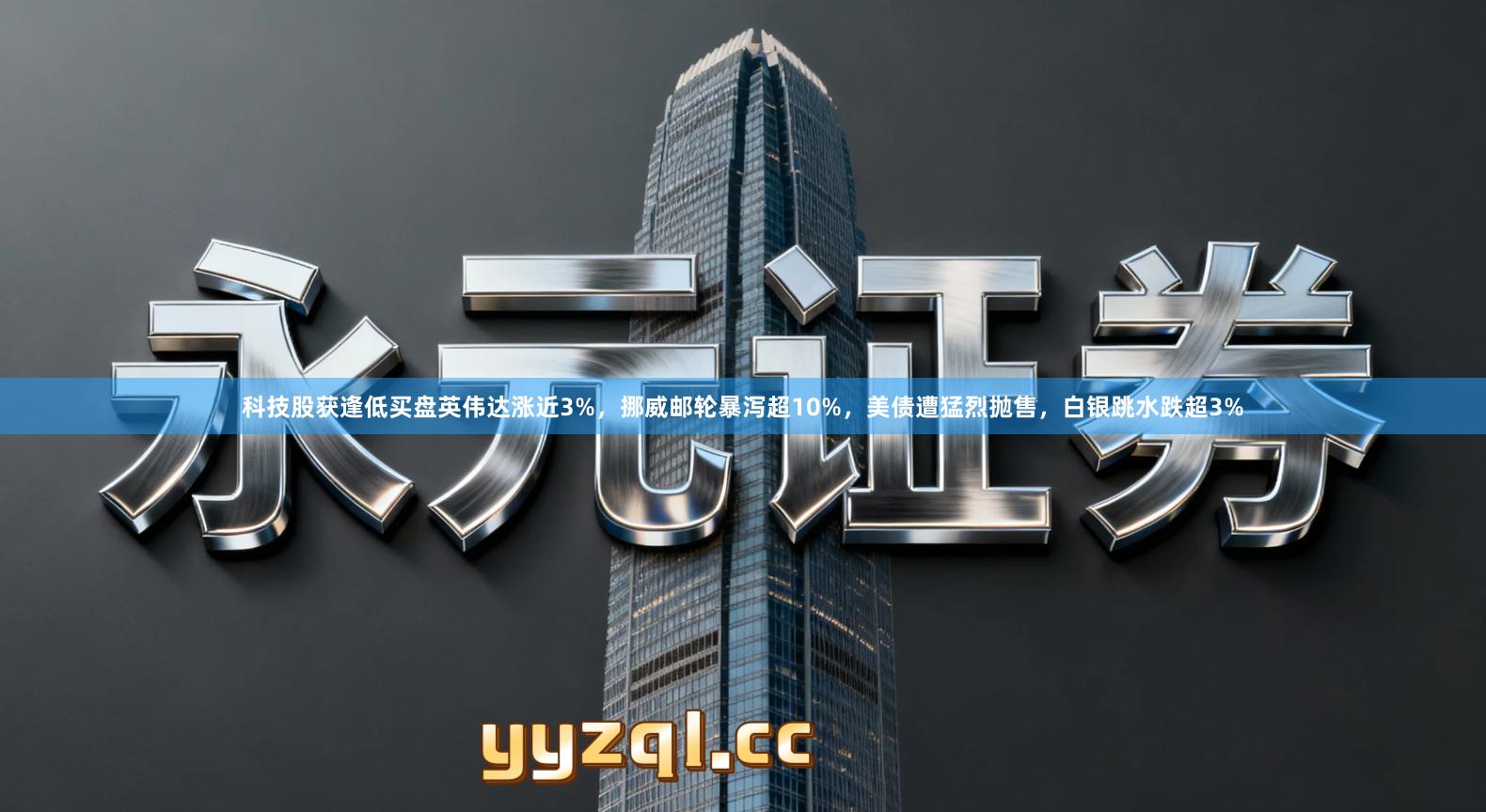 科技股获逢低买盘英伟达涨近3%，挪威邮轮暴泻超10%，美债遭猛烈抛售，白银跳水跌超3%